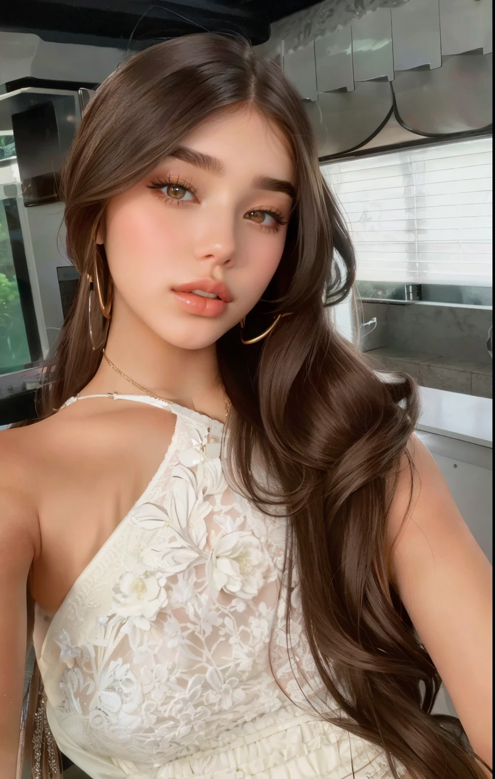 A closeup of a woman with long hair and wearing a white top, Madison Beer, Madison Beer girl portrait, :: Madison Beer, soft devil queen Madison Beer, Portrait of Sophie Mudd, Dua Lipa, 1 8 son, Violet Myers, Kailee Mandel, 18 years, Instagram Template, Stunning model, 2 4 year old female model, beautiful lady