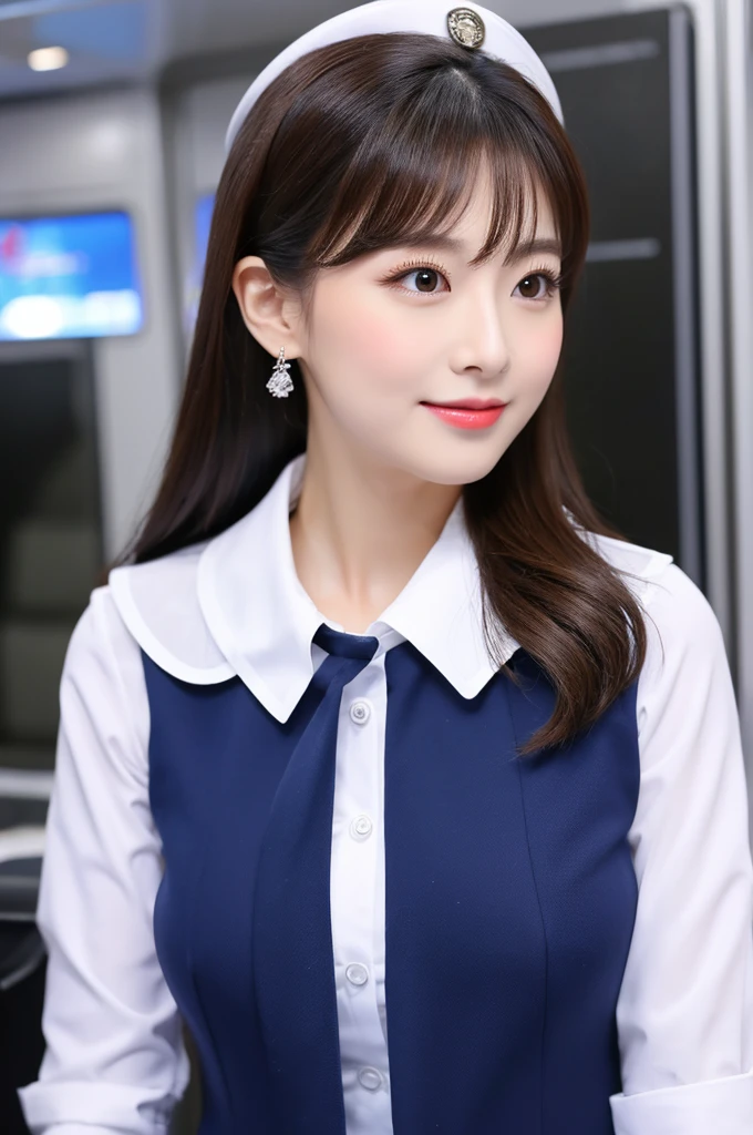 Masterpiece, best quality, perfect face ,white face,air hostess sexy girl