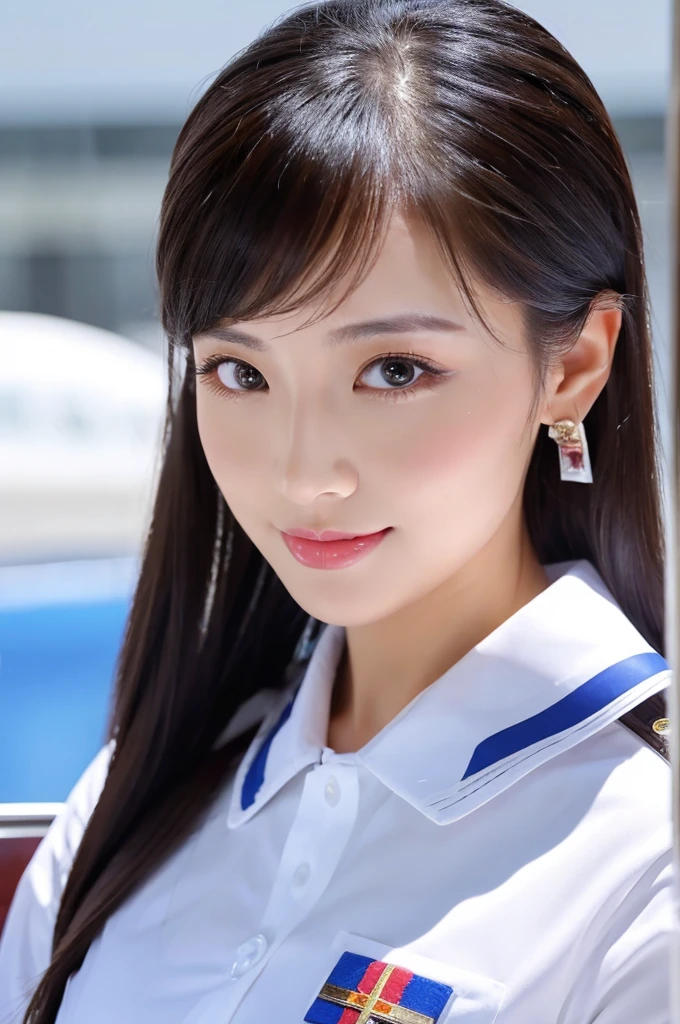 Masterpiece, best quality, perfect face ,white face,air hostess sexy girl