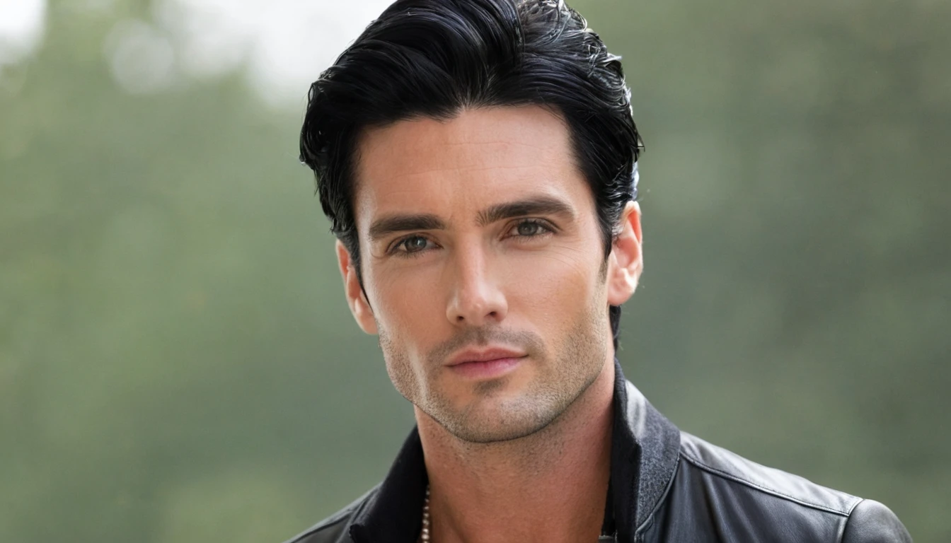 a handsome man with black hair