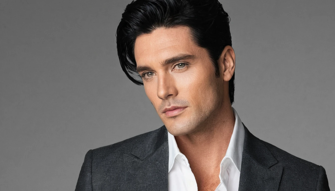 a handsome man with black hair