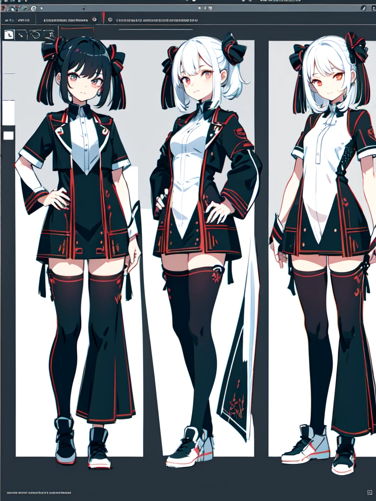 sketch (Character design sheet, same characters, whole body, Three-View, front, ~ ~ ~ side, return),(Very bright:1.1), White Background, [1 Girl:7], (Tilt your head:1.2), ([sketch|watercolor \(Moderate\)]:1.15),Chaotic Abstractな背景, Vector Trace, Gradient Blending, Bright colors, that&#39;wonderful, 非常にdetailed, Complex, (Very low contrast:1.4）,full body, Artistic elements add depth to the work. The overall atmosphere is creepy and nightmarish..., With a unique artistic touch. This movie is、The dark and crazy world of horror movies depicted in HD., Evoke visual stimuli and aesthetic sense, It will terrify and excite the audience....,watercolor画, （Lightless, Eyes without highlights, Evil Eye, A bad looking person with white eyes, It&#39;s a red eyeliner）,whole body絵, Wearing a maid outfit and （Gradient braided hair, (Light purple hair), (Ink blotches:1.1), (pale:1.2),(Light purple:1.2),(Light green:1.2)　and a mature face,tall, Wearing black tights,Green Eyes, The skin is hidden　and maid, The background is a dark and desolate landscape, Horror movie atmosphere. Her figure is extremely beautiful, Emphasizing the dark and crazy elements. Skillfully expressing the effects of light and shadow, detailed, The face and expression of the black costume are also carefully drawn...,sketch (Character design sheet, same characters, whole body, Three-View, front, ~ ~ ~ side, return) and 1 female, Nervous,Cowboy Shot,,(Very bright:1.1), White Background, [1 Girl:7], (Tilt your head:1.2), ([sketch|watercolor \(Moderate\)]:1.15),Chaotic Abstract