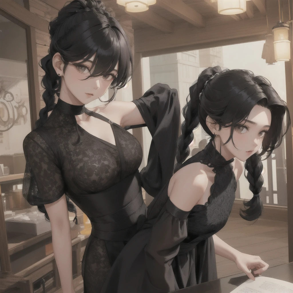 (masterpiece), (best quality), {girl|lady}, looking at viewer, {day|night}, {indoors|outdoors},
{Long hair with natural waves|Shaggy cut|Long bold side bangs|Curly hair|Neat ponytail|Sleek pixie cut|High top knot with twist braids|Voluminous updo|Undercut}