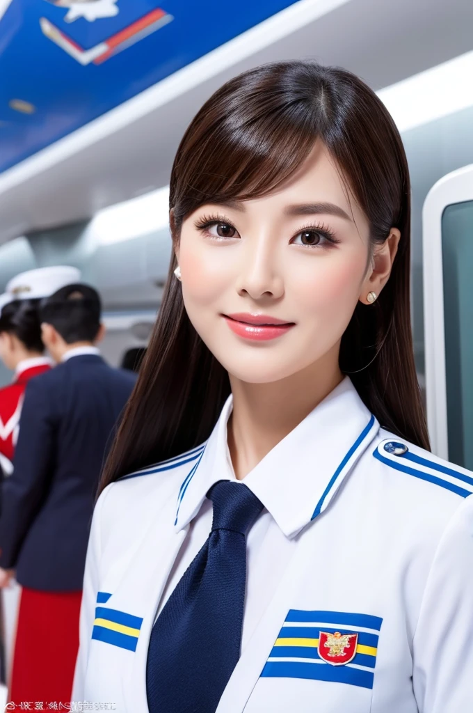 Masterpiece, best quality, perfect face ,white face,air hostess sexy girl