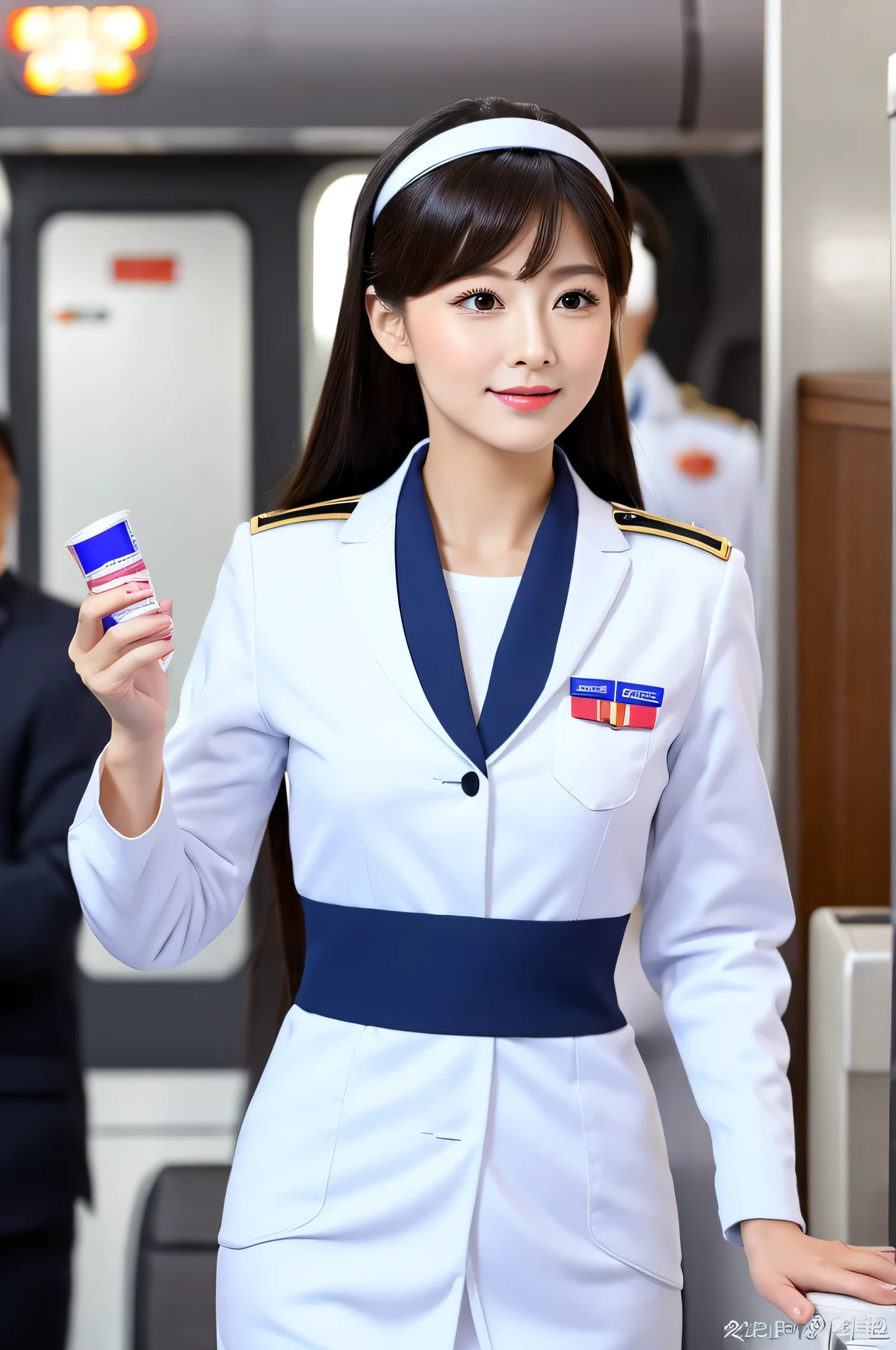 Masterpiece, best quality, perfect face ,white face,air hostess sexy girl