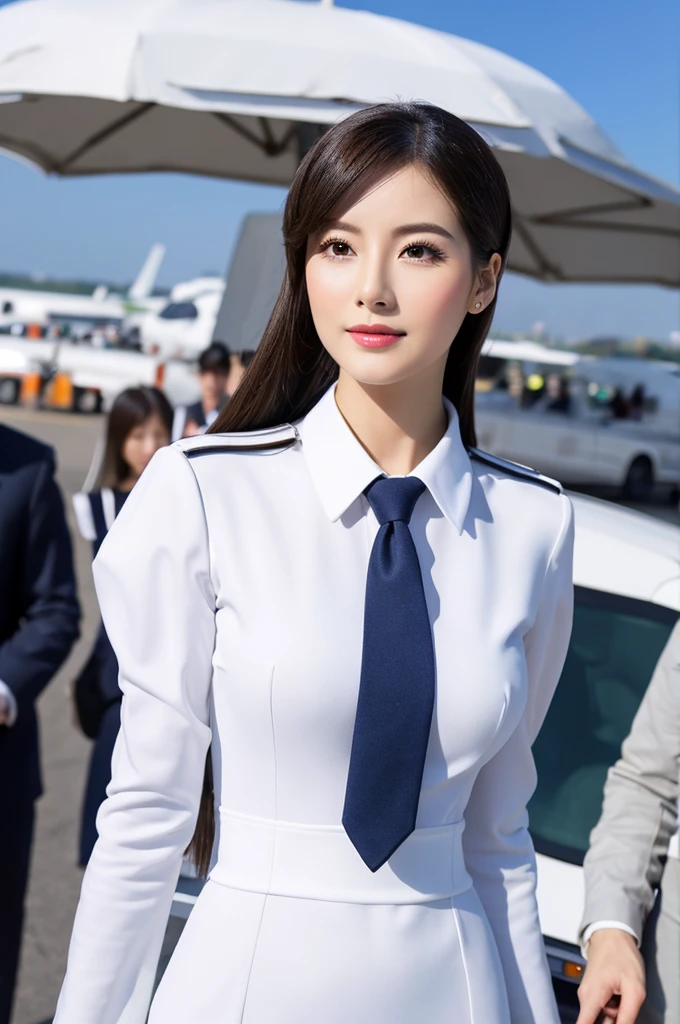 Masterpiece, best quality, perfect face ,white face,air hostess sexy girl