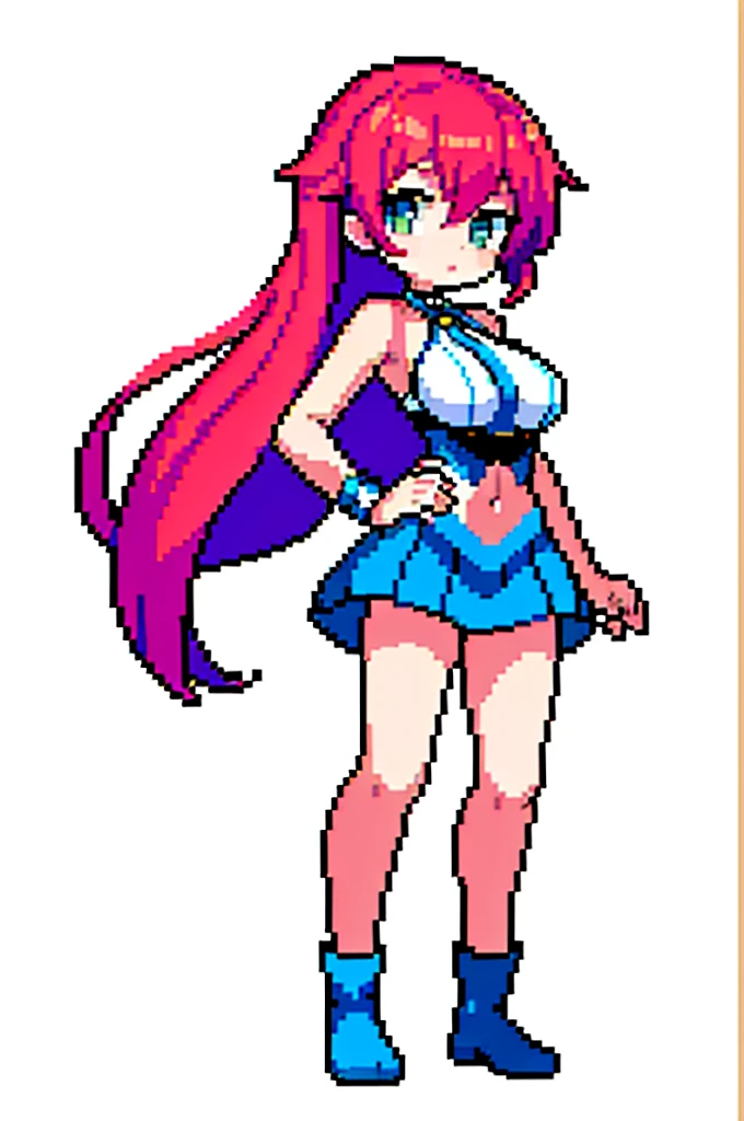 (tmasterpiece,top-quality,best qualityer),pix,pixelart,1girll,Big breasts kasane teto,full bodyesbian