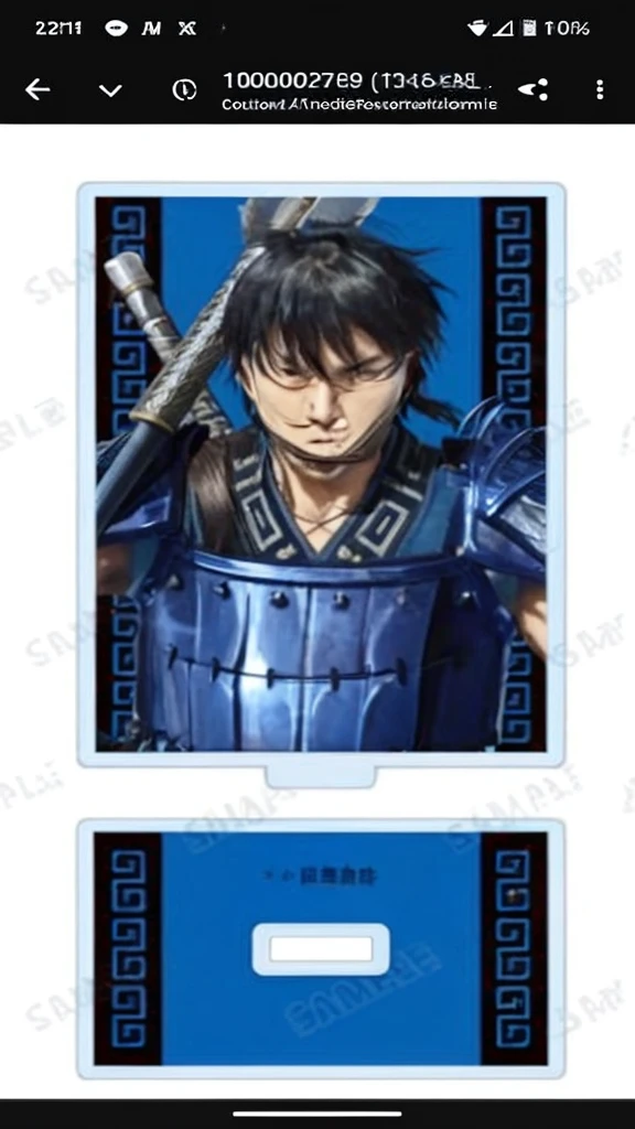 "Create a highly realistic image of a warrior resembling Shin from the manga series Kingdom. He should have a strong, athletic build, wearing traditional Chinese armor with intricate details. His expression is fierce and determined, with a confident stance. He has short, messy black hair and holds a large sword in one hand. The background should depict a battlefield with a dramatic sky."