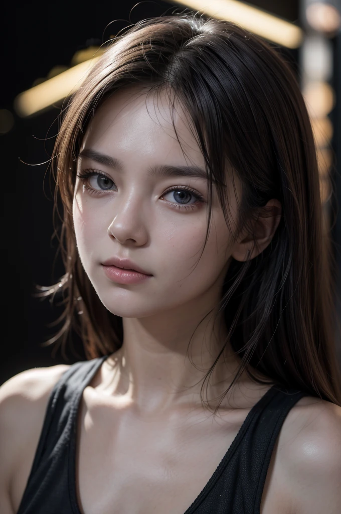 best qualityer, work of art, high resolution, A person looking with an envious face at another who is radiant and surrounded by light), dark studio, Edge lighting, Two-tone lighting, (High-detail skin: 1.2), 8K UHD, dslr, smooth light, high qualiy, volumetric light, Candid, photoshot, high resolution, 4K, 8K, background blur,
