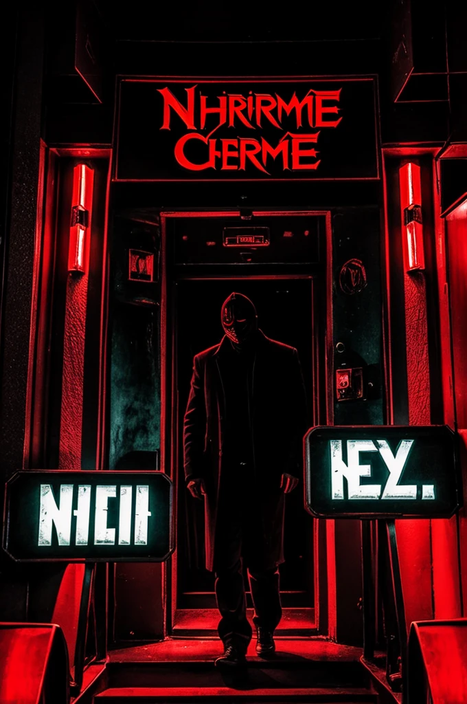 Create a logo for a horror cinema and put the name “nightmare cinemas on the logo.