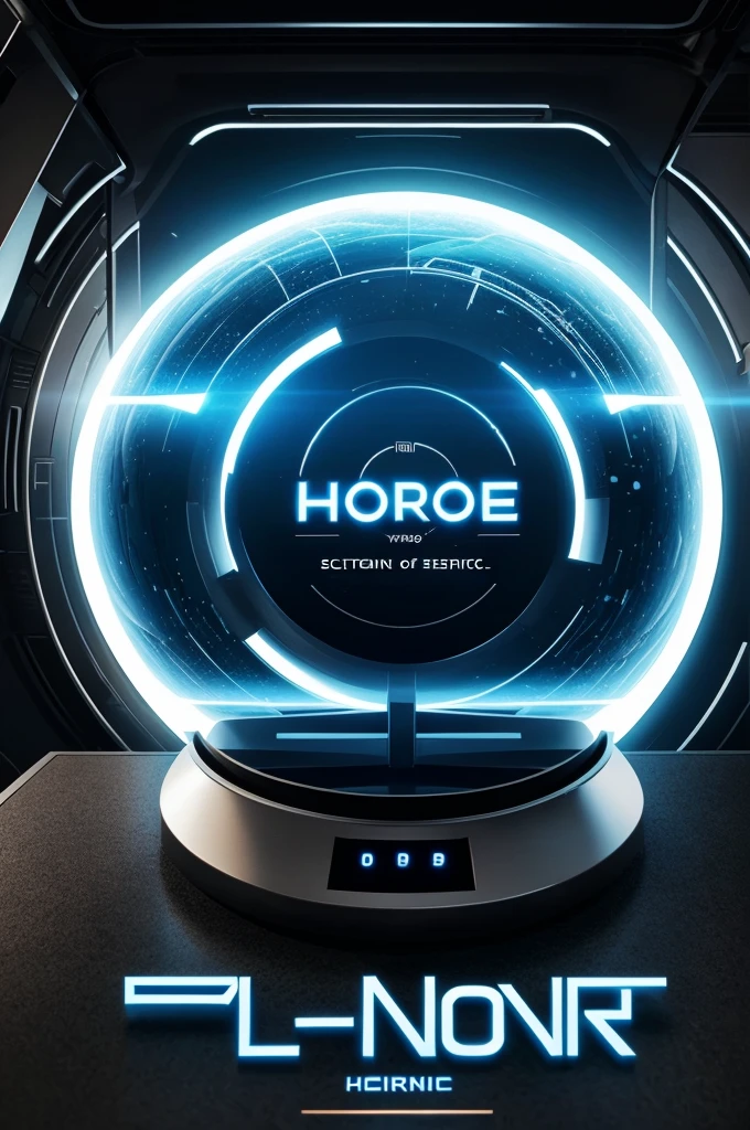 Genrate an image of medium size word of "HONOR" with a futuristic science fiction background 