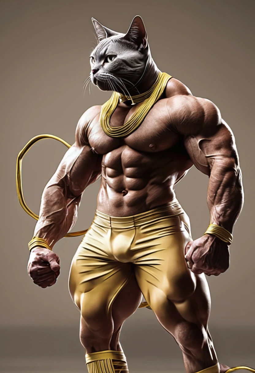 Gato bodybuilder 
