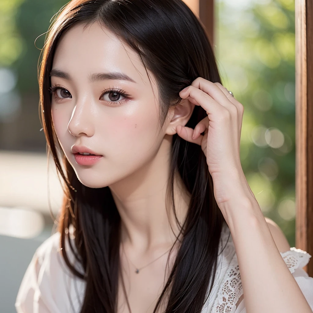 beautiful detailed asian girl, intricate detailed eyes, exquisite detailed lips, delicate detailed face, photorealistic, 8k, masterpiece, ultra-detailed, vivid colors, natural lighting, soft focus, elegant, graceful, serene, peaceful
