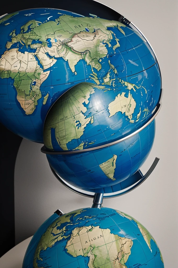 A stylized world globe in blue and green tones, with subtle lines of binary code that are part of the meridians and parallels of the globe. At the bottom of the globe, a set of lines of code in a recognizable programming language (For example, python) that extend outwards, symbolizing creation and global control through technology. The entire design is balanced with a modern and clean approach, suitable to represent