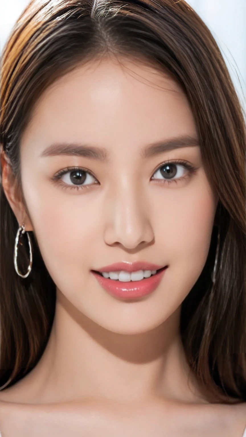 (Highest quality、Tabletop、8K、Best image quality、Award-winning works)、(One Girl, 14 years old:1.3)、Sleeveless, (Red eyeshadow:1.2)、Perfect Makeup、Long eyelashes、Ultra-high definition sparkling eyes、Ultra HD Hair、超High resolutionolution glossy lips、超High resolutionのPerfect Teeth、Ultra HD cute face、Brown Hair、(Very short straight hair:1.1)、look at me and smile、[clavicle]、Accurate anatomy、(Face close-up:1.5)、Luxury Love Hotel、(The most atmospheric and warm lighting:1.2)、Blurred Background、With bangs、Ultra-high-definition, shiny, moisturized face、超High resolutionの輝く肌、most Detailed face、Ultra high resolution Detailed faces、超High resolutionolution hair、Fashion model, 25 years old [[[[close]]], [[[[chest]]]], [[[[head]]], [shoulder]]]]], Perfect Eyes, Perfect Iris, Perfect Lips, Perfect Teeth, Perfect Skin, Soft Front Light, shine, High resolution, (Soft colors: 1.2), Highest quality, masterpiece, 超High resolution, (photoRealistic:1.37), RAW Photos, One girl, Long Hair, Beautiful Eyes, Beautiful Face, 詳細な目and顔, T-Shirts, Dynamic Lighting, In the Dark, Tabletop, Highest quality, Realistic, Very detailed, finely, High resolution, 8K壁紙, One beautiful woman, Light brown messy hair, He is wearing an open-headed shirt., Sharp focus, perfect dynamic andposition, Beautiful and detailed, Thin Hair, Detailed Realistic skin texture, smile, close portrait, model Body Type, mile, model Body Type, Body Type,chestの谷間, Tropical Beach, Long and slender legs Translated with DeepL.and (Free version)Highest quality, masterpiece, (Realistic:1.2), 1 Girl, Detailed face, Beautiful Eyes, (masterpiece:1.2, Highest quality), (fine Beautiful Eyes: 1. 2), (Very detailed CG Unity 8K 壁紙, masterpiece, Highest quality, Very detailed, 最高の写真超High resolutionの輝く目、細部まで描かれたBeautiful Face、超High resolutionの光沢のある赤い唇、Big Breasts、chestの谷間、Fashionable headlaces、camisole, ((masterpiece)), (Super detailed