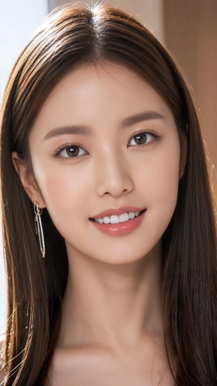(Highest quality、Tabletop、8K、Best image quality、Award-winning works)、(One Girl, 14 years old:1.3)、Sleeveless, (Red eyeshadow:1.2)、Perfect Makeup、Long eyelashes、Ultra-high definition sparkling eyes、Ultra HD Hair、超High resolutionolution glossy lips、超High resolutionのPerfect Teeth、Ultra HD cute face、Brown Hair、(Very short straight hair:1.1)、look at me and smile、[clavicle]、Accurate anatomy、(Face close-up:1.5)、Luxury Love Hotel、(The most atmospheric and warm lighting:1.2)、Blurred Background、With bangs、Ultra-high-definition, shiny, moisturized face、超High resolutionの輝く肌、most Detailed face、Ultra high resolution Detailed faces、超High resolutionolution hair、Fashion model, 25 years old [[[[close]]], [[[[chest]]]], [[[[head]]], [shoulder]]]]], Perfect Eyes, Perfect Iris, Perfect Lips, Perfect Teeth, Perfect Skin, Soft Front Light, shine, High resolution, (Soft colors: 1.2), Highest quality, masterpiece, 超High resolution, (photoRealistic:1.37), RAW Photos, One girl, Long Hair, Beautiful Eyes, Beautiful Face, 詳細な目and顔, T-Shirts, Dynamic Lighting, In the Dark, Tabletop, Highest quality, Realistic, Very detailed, finely, High resolution, 8K壁紙, One beautiful woman, Light brown messy hair, He is wearing an open-headed shirt., Sharp focus, perfect dynamic andposition, Beautiful and detailed, Thin Hair, Detailed Realistic skin texture, smile, close portrait, model Body Type, mile, model Body Type, Body Type,chestの谷間, Tropical Beach, Long and slender legs Translated with DeepL.and (Free version)Highest quality, masterpiece, (Realistic:1.2), 1 Girl, Detailed face, Beautiful Eyes, (masterpiece:1.2, Highest quality), (fine Beautiful Eyes: 1. 2), (Very detailed CG Unity 8K 壁紙, masterpiece, Highest quality, Very detailed, 最高の写真超High resolutionの輝く目、細部まで描かれたBeautiful Face、超High resolutionの光沢のある赤い唇、Big Breasts、chestの谷間、Fashionable headlaces、camisole, ((masterpiece)), (Super detailed