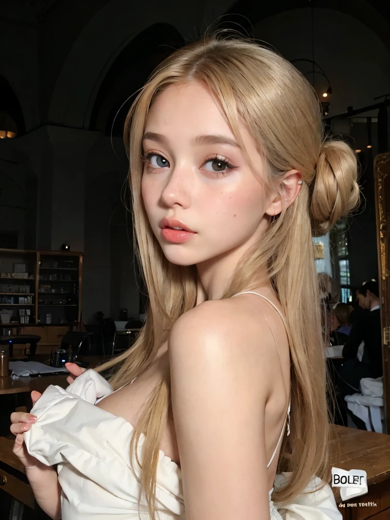 doll latina eye brown ashy golden blonde hair down european eyes slavic