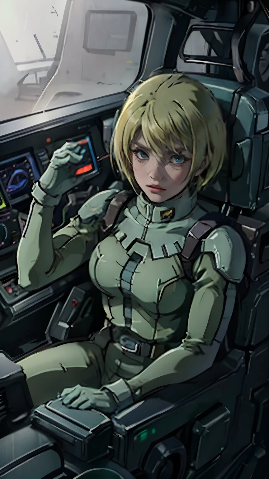 Urop、Muzu Cockpit、22 years old、woman、Zeon Pilot