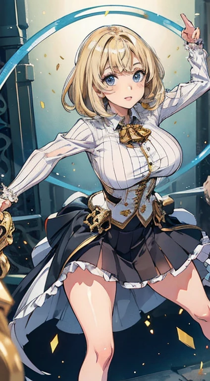 (masutepiece) ((Kaleidoscope)) ((Harmonious)) (ultra-quality) (very exquisite) (Professional Balance) (absurderes) (Wide Shot) (1 schoolgirl) ((Upper body)) ((fullllbody)) ((G Cup Breasts)) (Fine-grained body lines) ((realisitic:0.8)) (zettai ryouiki) (Hi-Res Textures) (Clearly draw the shape of the nose) ((Exposure 1:0.25)) (((Shiny skin))) (X Hair Ornament) (Ornament Heart(手链、gargantilha、ear ornament) (((((Yellow hair、ornate、Small Banghead 1:1:1))))) (Wave hair) ((((faithfully、Depiction of correct finger alignment)))) ((((faithfully、Depiction of the correct hand)))) (It clearly depicts the reflection of small white light in the pupil, which adds depth to the pupil) (((top-quality、Elegant yellow detail eyes))) (((Ultra Definition Masterpiece Highest Quality:1.2 4DCG high quality))) (Highly detailed face and eyes) (24-year-old schoolgirl) (Model body type) (Slender and long legs) (A slender) (mascara) (eyeshadows) (eye liner) (Glossy lipstick) (lip stick) (((((Rainbow × Angel Ribbon× Ruffles× Ruffles))))) (((((Boob Pudding G Cup))))) (Photorealsitic) (8K Character Concept) (((32K HD image quality...)) (conputer graphics) (angelicales、pastels、Feather 1:1.5) (((((School Uniform Mini Skirt 1:1))))) (Freedom of movement、evolve) (((Add charms to the background))) ((((Angel's Big Wings 1:1))) ((((Background school hallway))))) (((crosswind))) (((Panchira))) (((Skirt that holds down by hand))) (Skirt Pulling Up) (Flip-up) (School Uniform Pink × Pink Sapphire 1:1) (((Marilyn Monroe))) ((hi-school girl)) ((Reproduction with yellow motif)) (Carry a sideways bag on your back)