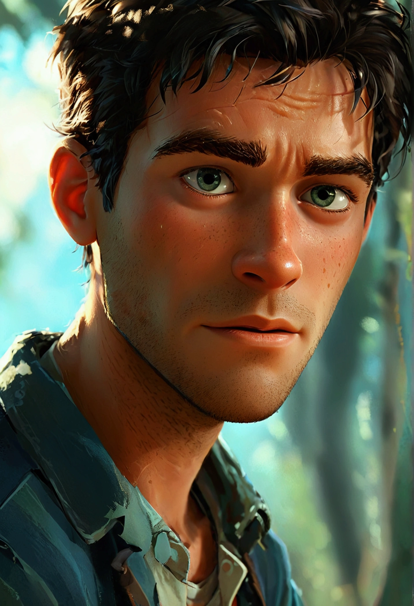 a man disney pixar style, high qualiy, best qualityer