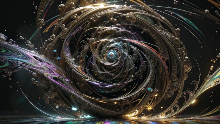 multicolored dynamic abstract liquid flow particles turbulence swirling, ((mandelbrot fractals)), ((psychedelic patterns)), Cinema 4D, fully dynamic motion design, X-Particles, Dynamics FX, bend and shatter reality for amazing visual effects production, cinematic, realistic, uhd, hdr, 8k,
