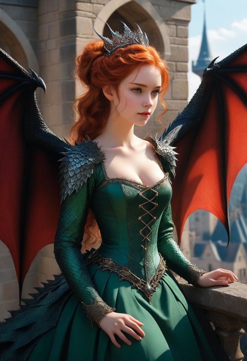 A large dragon with many spikes and sparkling scales all over its body flew up to the highest tower of the castle.. Soon, Behind the Walls, noise was heard from the flapping of its huge wings and gusts of heat. "That evil dragon again", - thought the princess and pulled the hem of her dress.. "Only his fucking was no longer there. sucks", - she said gritting her teeth and resolutely went out onto the small balcony of her tower.. The same tower, in which she was imprisoned indefinitely, And shebeen there since then, as soon as the nannies first noticed, that the nipples of the young princess began to swell excitingly, filling my chest with unknown desires, and barely noticeable red hairs began to appear above the pussy, her consciousness is even more disturbing.