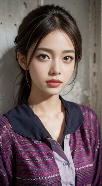 ((masterpiece:1.4)、(Highest quality:1.4)、(Realistic:1.7))、Masseter muscle area:1.4、pretty girl、Portrait of a girl、Close-up photo、Upper body photo shoot、Beautiful Face、Cute face、Detailed eyes、Draw the eyes clearly, Beautiful and attractive eyes、Beautiful Eyes、Tight waist、ponytail、RAW Photos、Red lips、1 Screen Display、
