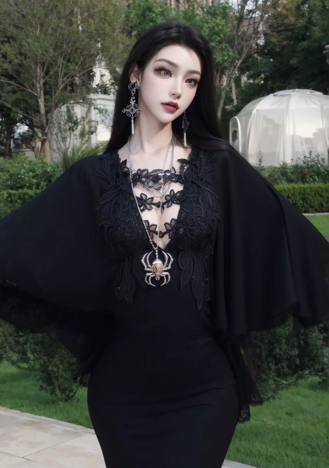 Game Art,CG Animation,Best image quality,Maximum resolution,8K picture quality,(A bust photo),(portrait),(Head close-up),(Rule of Thirds),Unreal Engine 5 rendering works,20 year old girl,((Queen)),The eyes are very detailed,(Large Breasts),Elegance and nobility,Ray Tracing,Game CG,((3D Unreal Engine)),OC rendering reflection mode,4K,Ultra-clear,Translucent lace,Fair and plump figure,Pretty Face,Glossy Gel Coat,身着华贵礼服的Queen,Gorgeous clothing,Luxurious and exquisite jewelry,Colorful makeup,Full figure,Dark red lipstick,精致Gorgeous clothing,Supermodel,Gold Jewelry,Luxurious clothing,Black lace cape