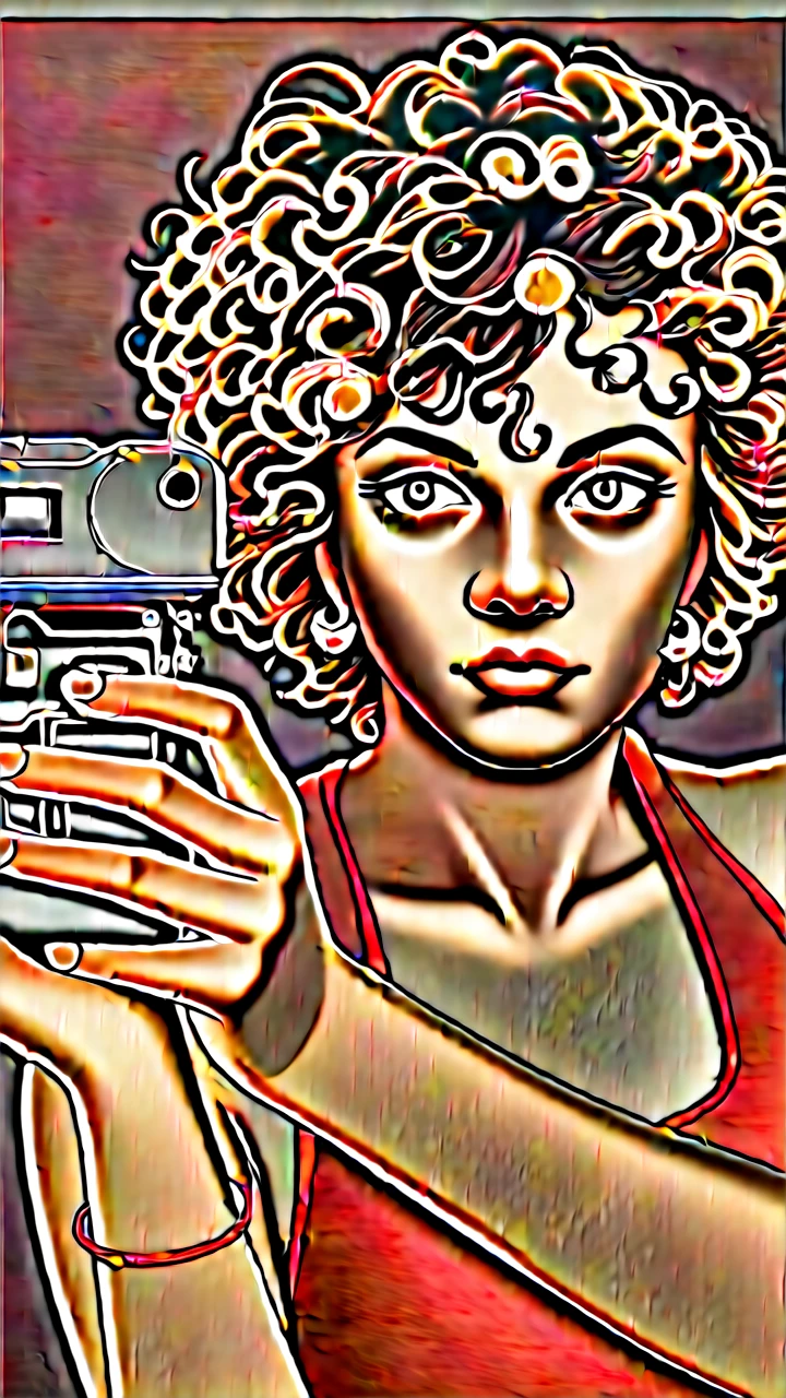 a woman hyena hybrid, hyena ears, completely black eyes, battle field, combat clothes, detailed face and anatomy, extremely detailed, intricate details, cinematic lighting, dramatic shadows, vibrant colors, digital painting, masterpiece, photorealistic, cinematic, epic, conceptart, hyperrealistic