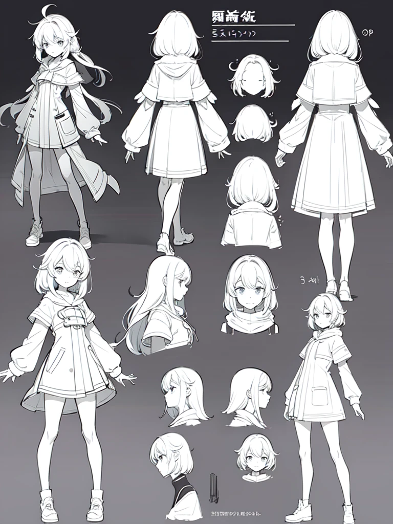 sketch (Character design sheet, same characters, whole body, Three-View, front, ~ ~ ~ side, return),(Very bright:1.1), White Background, [1 Girl:7], (Tilt your head:1.2), ([sketch|watercolor \(Moderate\)]:1.15),Chaotic Abstractな背景, Vector Trace, Gradient Blending, Bright colors, that&#39;wonderful, 非常にdetailed, Complex, (Very low contrast:1.4）,Full bangs, Gradient braided hair, (Light purple hair), (Ink blotches:1.1), (pale:1.2),(Light purple:1.2),(Light green:1.2)　and full body, Artistic elements add depth to the work. The overall atmosphere is creepy and nightmarish..., With a unique artistic touch. This movie is、The dark and crazy world of horror movies depicted in HD., Evoke visual stimuli and aesthetic sense, It will terrify and excite the audience....,watercolor画, （Lightless, Eyes without highlights, Evil Eye, A bad looking person with white eyes, It&#39;s a red eyeliner）,whole body絵, Wearing a maid outfit and （Mature face,tall, Wearing black tights,Green Eyes, The skin is hidden　and maid, The background is a dark and desolate landscape, Horror movie atmosphere. Her figure is extremely beautiful, Emphasizing the dark and crazy elements. Skillfully expressing the effects of light and shadow, detailed, The face and expression of the black costume are also carefully drawn...,sketch (Character design sheet, same characters, whole body, Three-View, front, ~ ~ ~ side, return) and 1 female, Nervous,Cowboy Shot,,(Very bright:1.1), White Background, [1 Girl:7], (Tilt your head:1.2), ([sketch|watercolor \(Moderate\)]:1.15),Chaotic Abstract