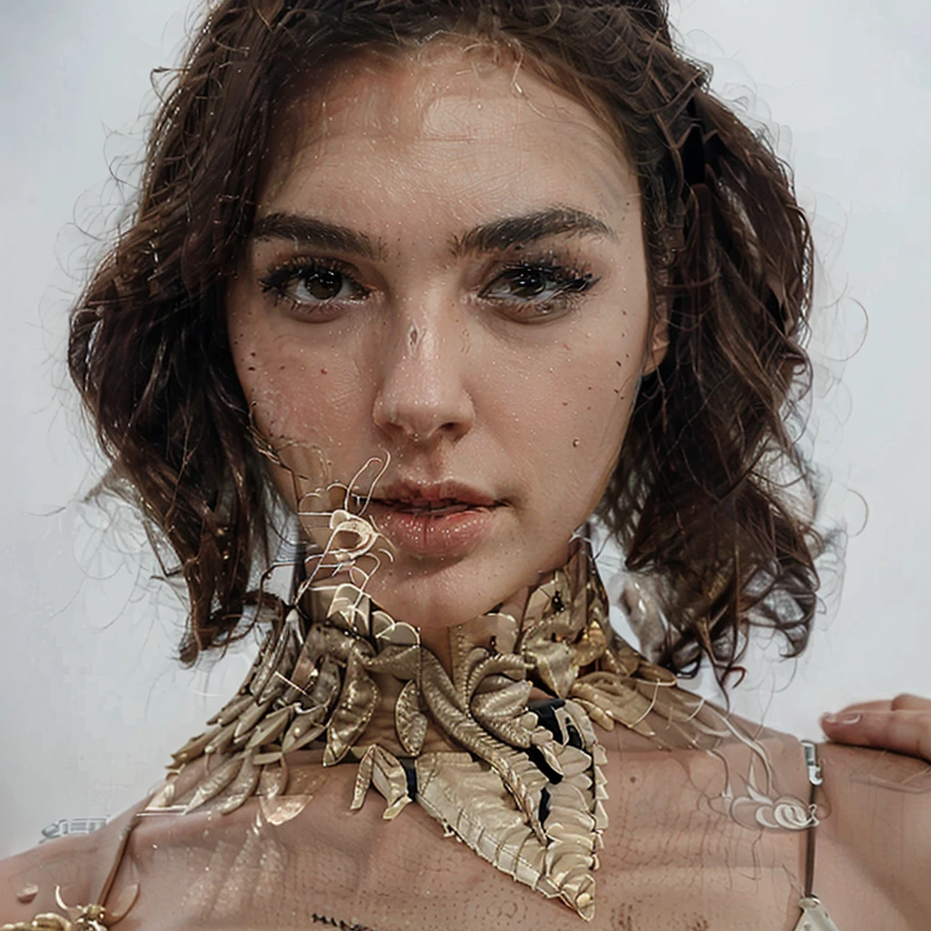 (highly detailed women face)) dressed in an incredible beautiful dress, with brown hair and (beautiful detailled … eyes:1.2)(closed mouth:1.2), some facial imperfections, ultra detailed, beautiful girl, real human, striking features, beautiful, intricate details, tension, contrast, (high texture:1.2) (realism:1.2), high-quality rendering, stunning art, high quality, detailed skin, vibrant details, hyper-realistic, Photo Focus, DOF, Aperture, insanely detailed and intricate, character, hypermaximalist