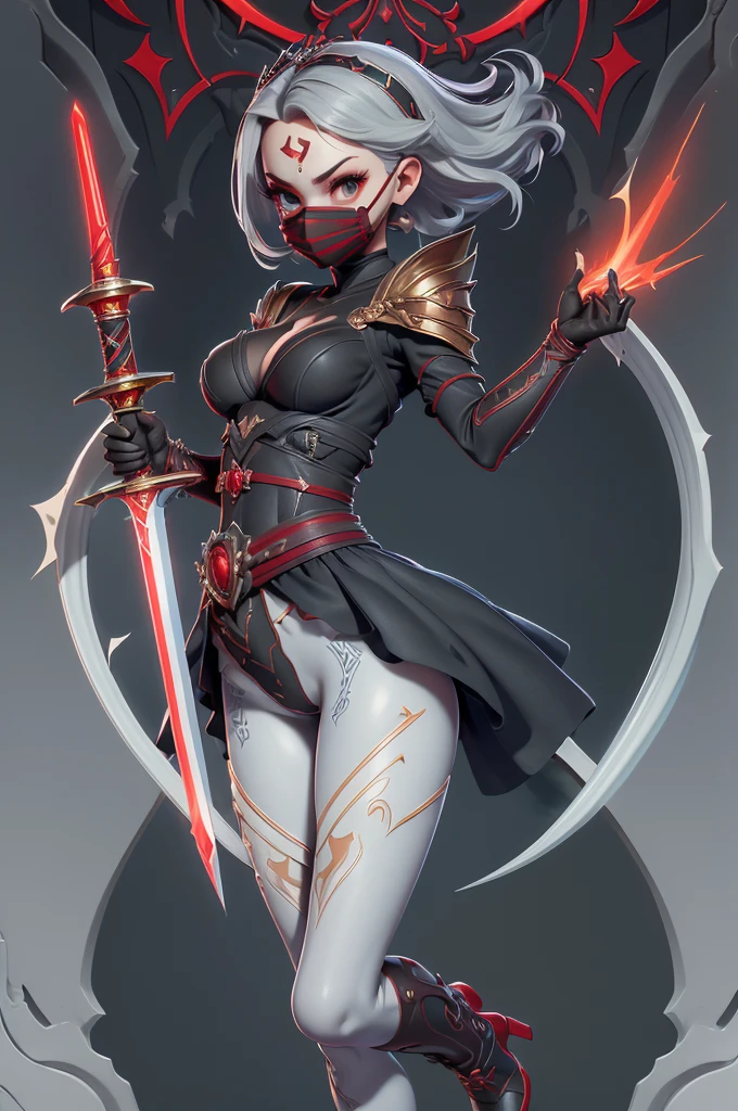 Mini shanoa castlevania, (shanoa castlevania), only, ray tracing, 3D style, 3dmm, ((oses per photo)), ((oses phi cada foto)), fully body,(from front view),(Costas Issue), (Emist on the left), show flat belly, (((oses per photo))),(very big breasts perfect ass, Perfect and symmetrical eyes, (perfect handuturistic sword in hand)), ((shorth hair)),white clothes with textured edges, Fair Skin, luphias detalhadas, White thigh-high tights with trim, phiestido aberto phi "phi", Waist slender, large legs, low water, Show legs to the top of the waist, ,((top with tear in the middle)),ultra realistic skin, Realistic human eyes,ultra realistic skin,terno super sensuous,(faixas phi torno dos seios), fullcolor,top with ruffles,(pubes with a lot of volume),(extraordinariamente sensuous),(muito sensuous),(red and black thphie),I love the league,(meia calca de renda phi um dos lados),(meia calca de renda phi um dos lados),((red decorations with LEDs))),((red lines adorning the curves of the body)),(((woman show))),((Star Blade)),((kitana)),(((ninja))),(((ninja costume))),(((mask covering the mouth))),(((little waist))),(((sensuous))),((bold slits showing off the body)),(((super realistic skin with pores))),(((lines contoured the groin))),(((extravagant necklines over the breasts))),(((cracks along the body))),(((Nude))),(((Waist slender e coxão))), show the whole body,(((no pantyhose, no boots, with nothing covering the legs)),((do not cover shoulders and waist)),((hair grey)),(((extremely sexy)))