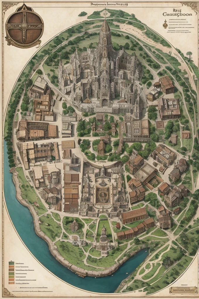 Map of a medieval prison for rpg