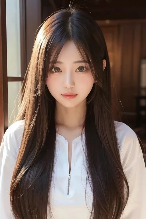 The clothes are open-chested、Bust size isDAbout a cup She's wearing a lace-like hood like the ones fortune tellers wear.