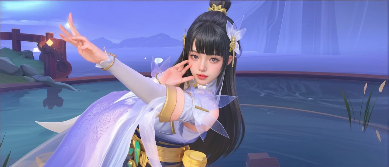 best quality, tmasterpiece,Ultra-high resolution,Clear face,(Reality:1.4),ferpect lighting,(upper body shot), (photorealistic:1.50), anime wallpaper, Guviz style artwork, cover-up fantasy up to magic , by Yang J, Guviz, beautiful artwork illustration, beautiful digital artwork, beautiful digital illustration, Li Song, beautiful anime portrait, art style in Beauvot, 1girl, solo, green eyes, Detail crystal skin, Glowing skin, cinematic lighting, ferpect lighting,