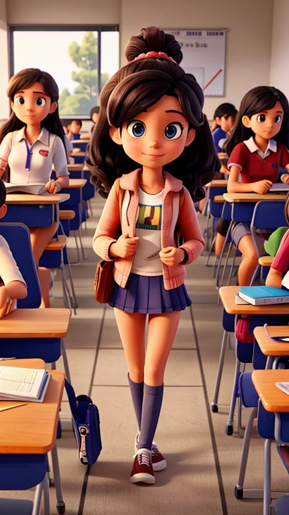 University classroom, teenagers, friends, teachers