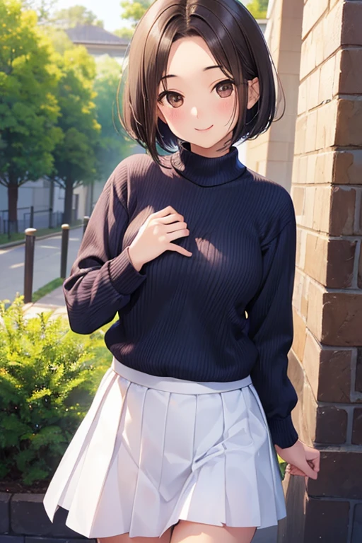 Rinko Kobayakawa、Shiny brown hair, ((Center-parted bangs that expose the forehead、short hair、))、, (Beautiful brown eyes、Sparkling eyes, Fine grain)、smile、Super detailedな目、Highly detailed face, Highly detailed eyes,


Highest quality、High resolution、Detailed Background、Beautiful and dense face、Beautiful, smooth skin、Skin Texture、(Realistic:1.1)、Perfect body line、(Cute beautiful girl:1.5)、

Highest quality, Super detailed, Very delicate and beautiful, High resolution, Highly detailed CG, masterpiece,
Cowboy Shot,
魅惑的なsmile,
, One girl, alone, 
Pink ribbed sweater, White long skirt,