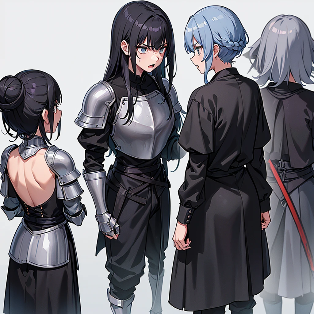 Best illustrations、Best Quality、(((Simple grey armor、Black trousers、Black glover.々Hairstyle、Mr.々Hair color)))、(((Grab the sword、Get Ready)))、(Old ruins、desert。Grass)、Fall to the floor、(Black, muddy swamp)、(仮面の中世の騎士が10 people)、(get annoyed、anxiety、impatience、Open your mouth、shout)、(lots of medieval knights、10 people)、battlefield、(From the back、Back view、back view)、(White background)