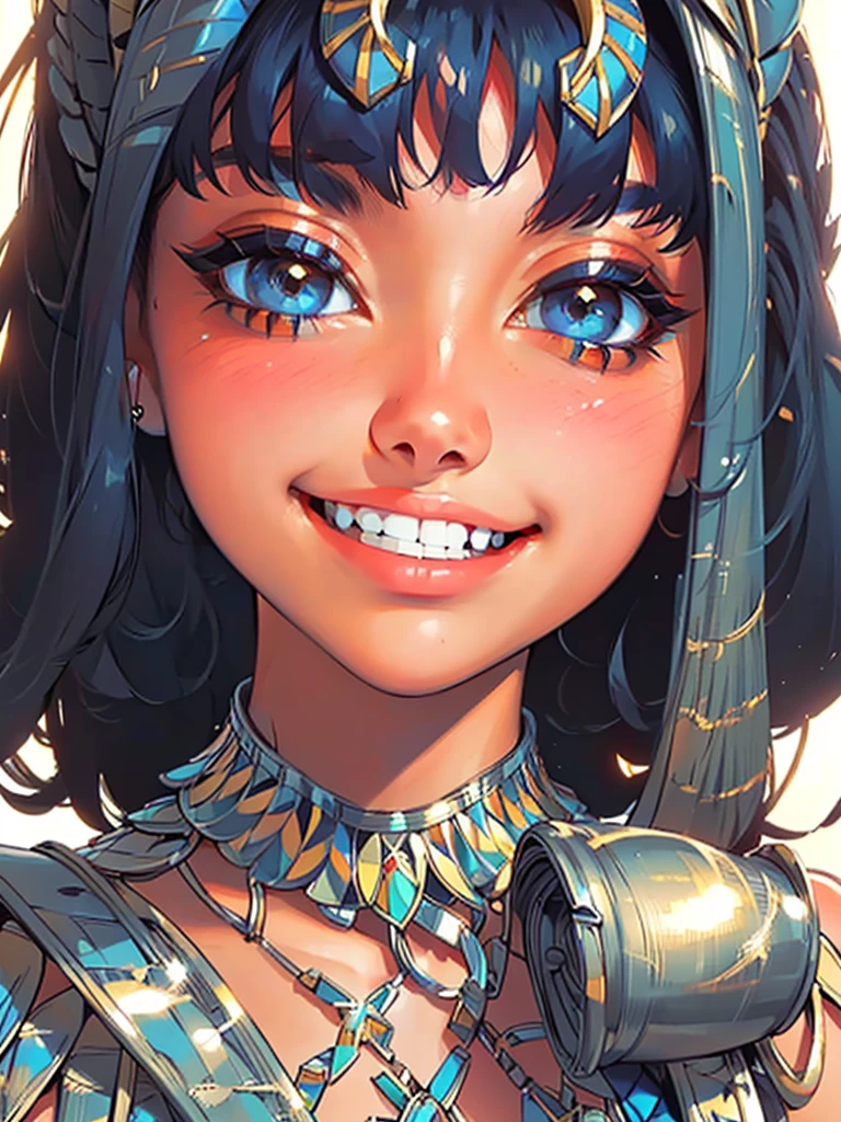 (UHD, retina, masterpiece, ccurate, anatomically correct, textured skin, super detail, high details, high quality, best quality, highres, 1080P, HD, 4K, 8k, 16k), (beautiful detailed eyes, beautiful detailed lips, extremely detailed eyes and face), studio lighting, physically-based rendering, vivid colors, (big tits, super big , super extra big , glamorous body), (thief:1.5), (portrait, blonde hair, shiny hair, shiny skin), (dusk sky, bokeh), (tilt your head to the side:1.5), eye reflection, (blush, smile, tanned skin, cleopatra:1.5),