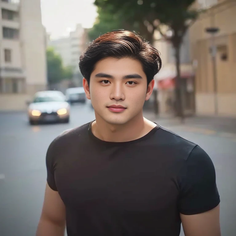 Araaf man wears a Southeast Asian man with a round face.,Posing for pictures, Portrait, male actor, handsome man,short black hair asian man, beautiful haraam man,stereoscopic 8k,45 high quality colored lights,000,000,000 pixels, photo, post-trade photo, animation, Portraitที่สวยงามสมจริง. Posing for pictures, Headshot profile picture, inspiration inspirationจากนิโคลัส มาร์ซิกาโน, Profile picture, Portrait, Headshot, inspiration, Headshotgraph,