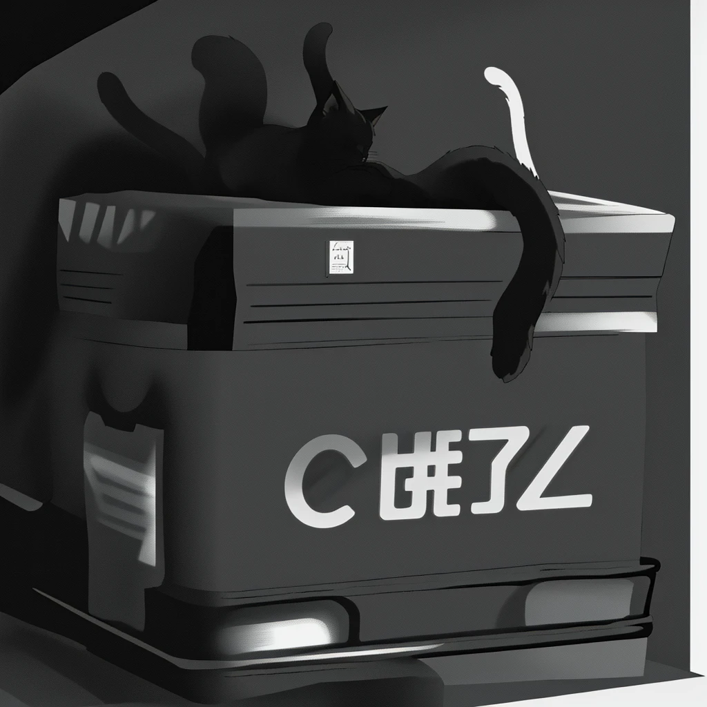 a cat on a box, sketch, line art, black and white, silhouette, detailed line work, expressive posing, minimalist composition, dynamic lighting, high contrast, clean edges, charcoal texture, natural shading, organic forms, architectural elements, sophisticated design, elegant simplicity
