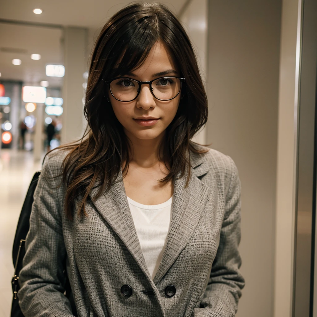 Stylish girl with glasses