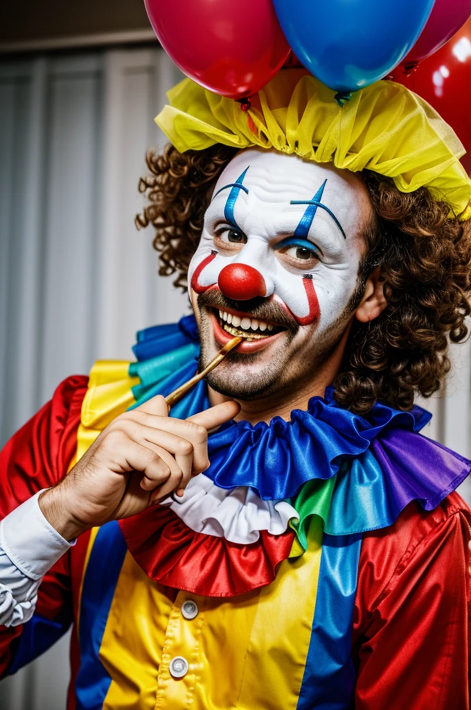 Clown playing at a party  