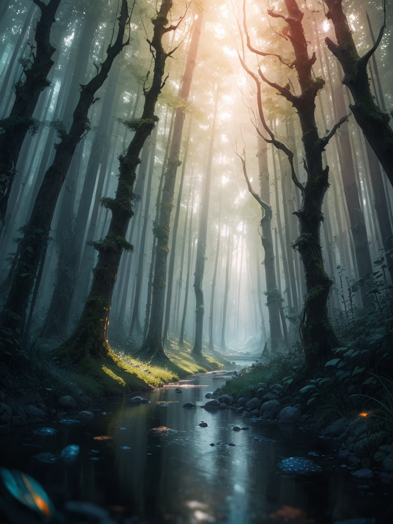 masterpiece, best quality, high quality,extremely detailed CG unity 8k wallpaper, An enchanting and dreamy scene of a fantasy forest, with towering trees, glowing mushrooms, and hidden fairy glens, creating a sense of mystique and enchantment, artstation, digital illustration, intricate, trending, pastel colors, oil paiting, award winning photography, Bokeh, Depth of Field, HDR, bloom, Chromatic Aberration ,Photorealistic,extremely detailed, trending on artstation, trending on CGsociety, Intricate, High Detail, dramatic, art by midjourney