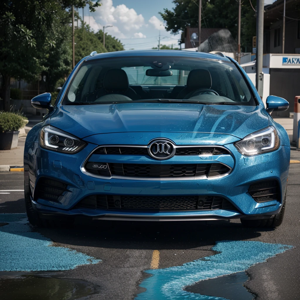 Hd 8k blue bubles landscape carwash colors automotive design
