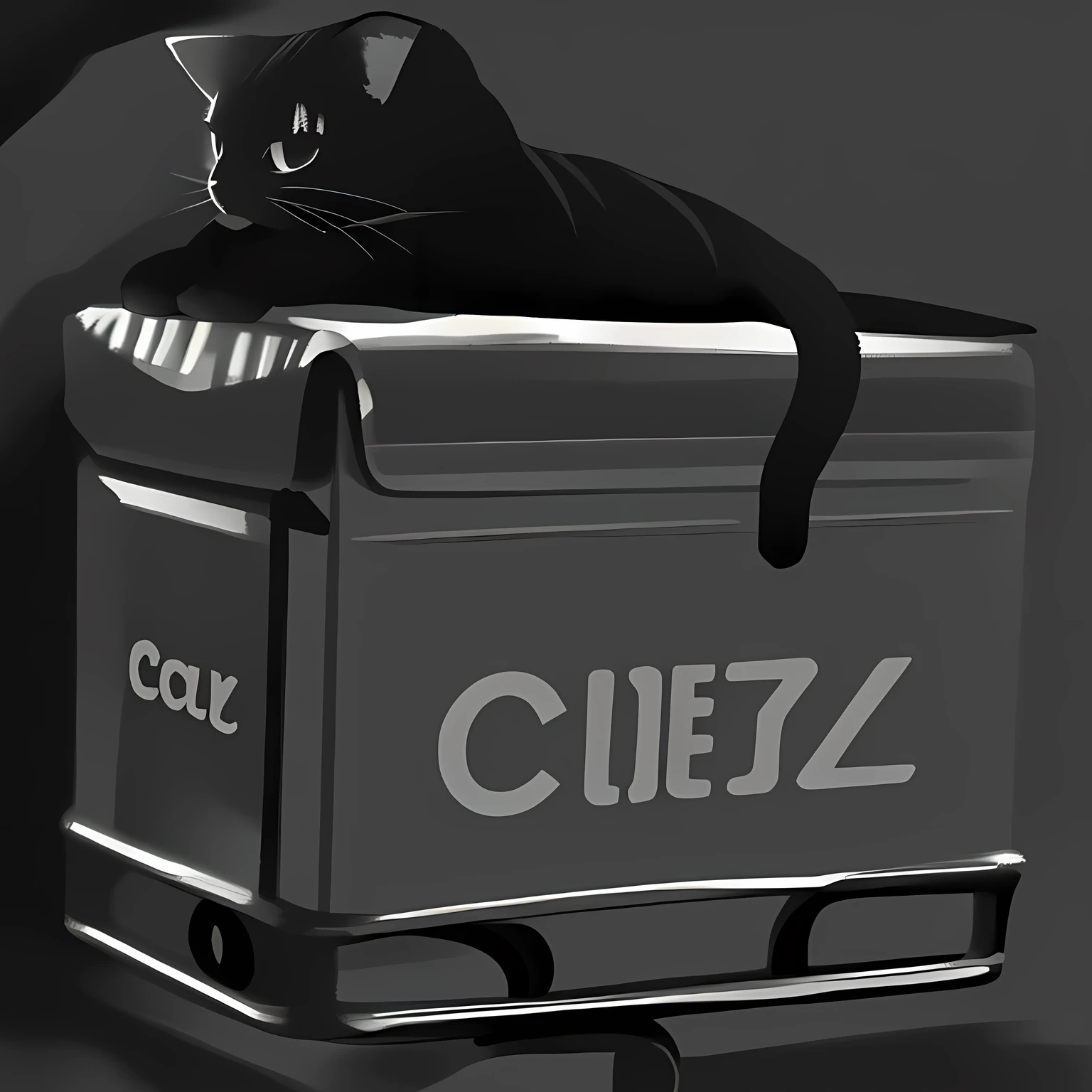 a cat on a box, sketch, line art, black and white, silhouette, detailed line work, expressive posing, minimalist composition, dynamic lighting, high contrast, clean edges, charcoal texture, natural shading, organic forms, architectural elements, sophisticated design, elegant simplicity