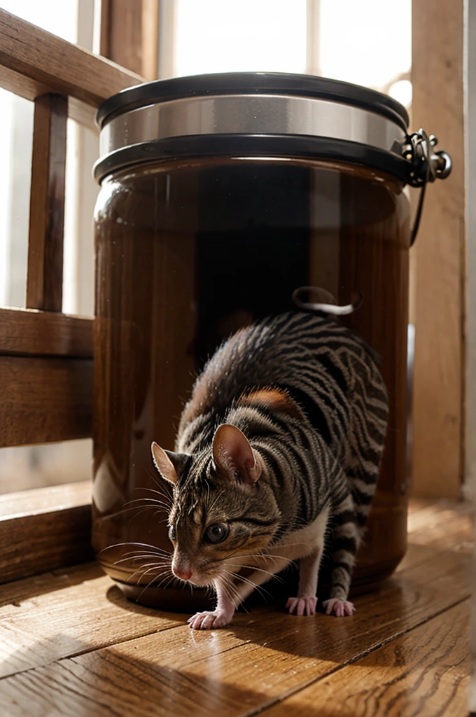 Kucing mengejar tikus