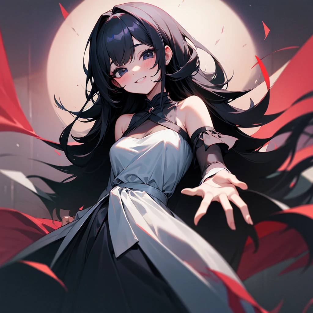 a cut baby girl with black long hair big black eyes with cute smile and beautifull dress in different colors