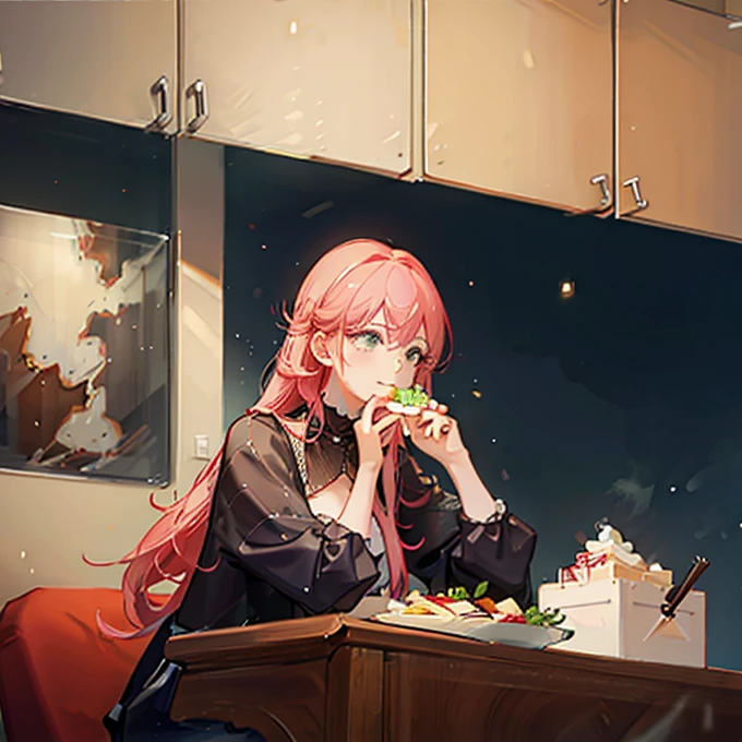 Robot eating dinner
