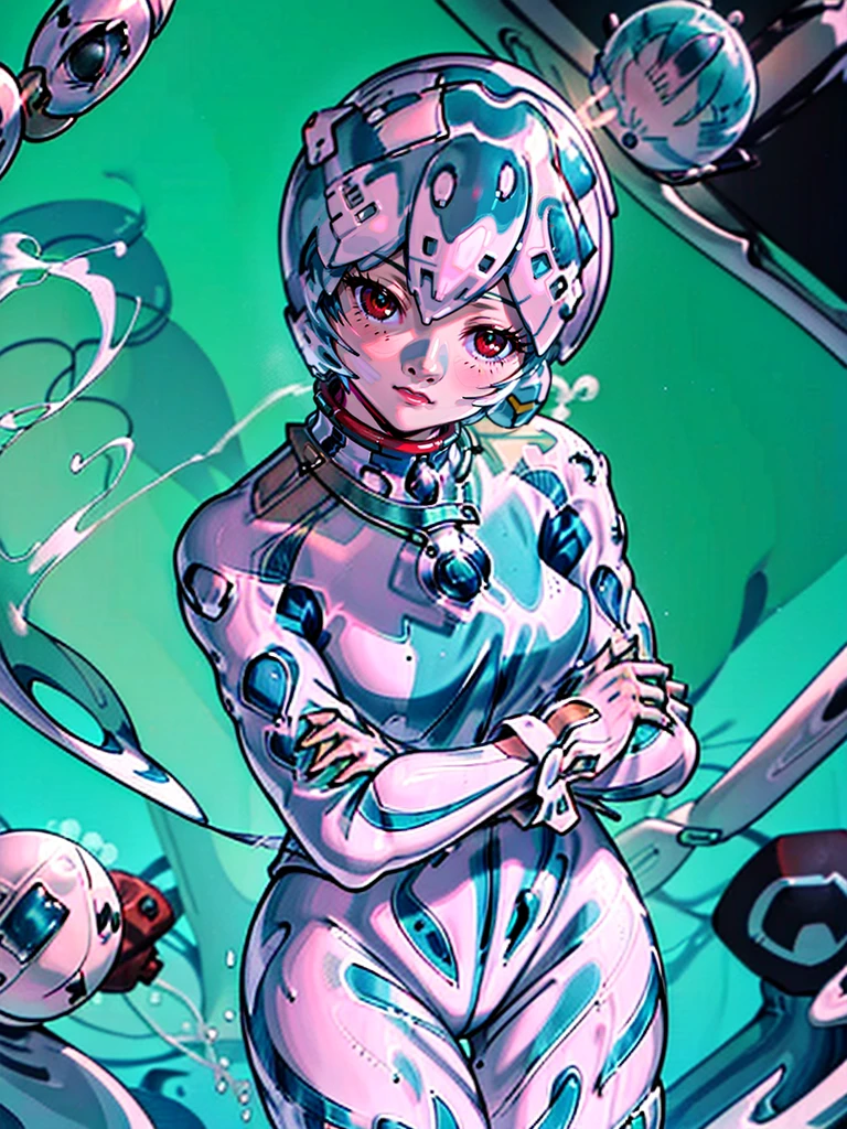 (((scuba helmet, bubble helmet,full-face helmet:1.4))), ((Highest quality, 8k wallpaper)),(masterpiece, Highest quality),Very detailed,High resolution,(Official Art:1.3),(((Anime screenshots,Black outline))),One girl,alone, Break mer1,(Rei Ayanami {Neon Genesis Evangelion,}1.2),masterpiece, best quality, outdoor, 1girl, Solo,red eyes,short hair,blue hair, (White plug suit:1.4), skin tight,(backlight, shaded face, cross-eyed, rolling eyes, empty eyes, jitome, raised eyebrows, one eye closed:1.3),(((Covered in sweat, Mass sweat, Sweating profusely,steam:1.7))), (((fighting stance, knees together feet apart, leaning forward, holding own arms, bent legs:1.4))),(((独奏, cowboy shot:1.6))),